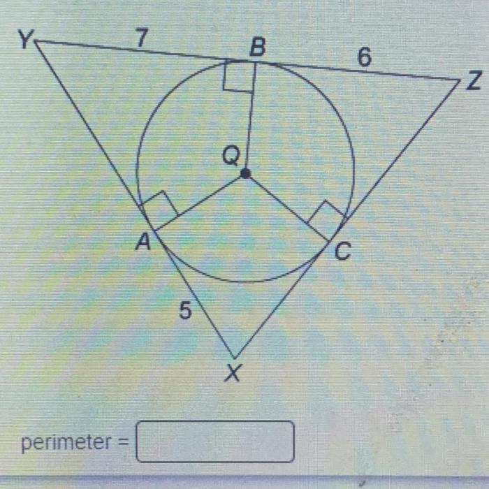 What is the perimeter of xyz