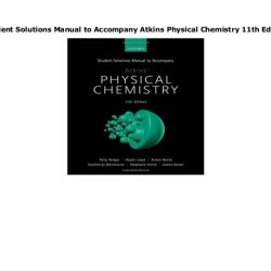 Atkins physical chemistry 11th edition