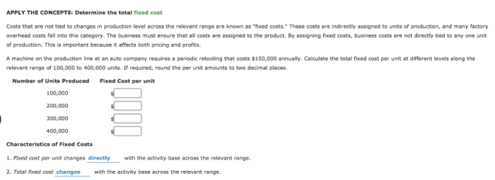 Select the correct statement regarding fixed costs